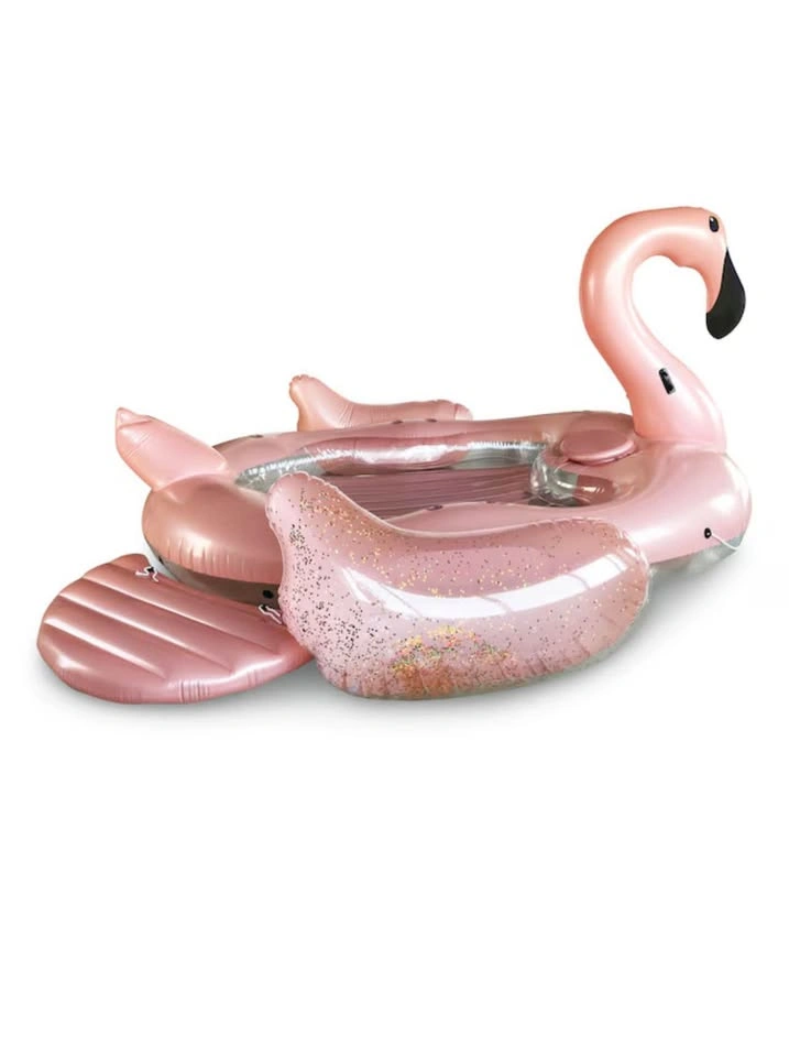 New Flamingo 5-Person Party Island Inflatable w/ Cooler - photo 2