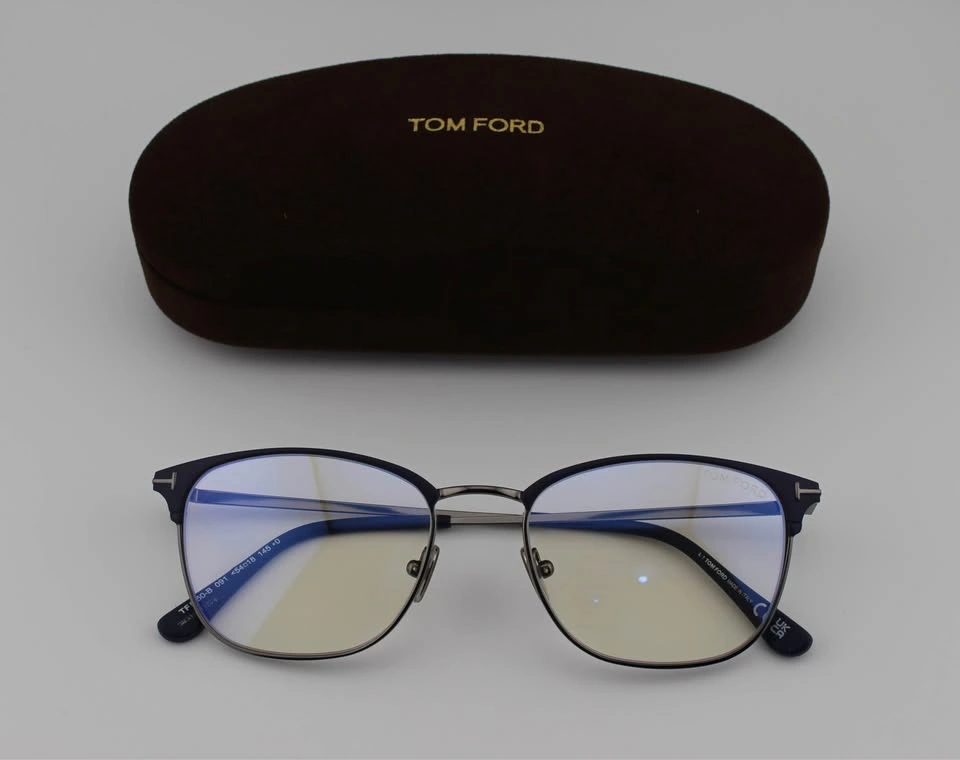 TOM FORD New Mens Eyeglasses FT5750-B 091 Matte Blue/Shiny Dark - photo 2