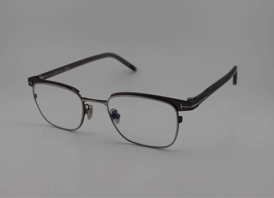TOM FORD Men's Eyeglasses Shiny Gunmetal FT5854-D-B008 49mm - photo 2