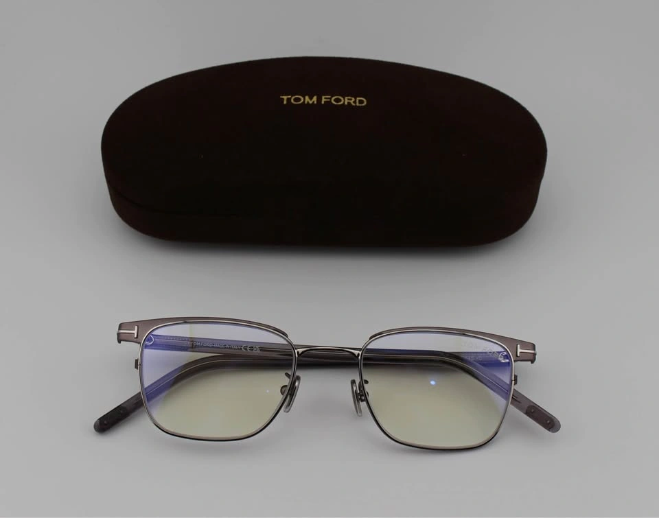 TOM FORD Men's Eyeglasses Shiny Gunmetal FT5854-D-B008 49mm - photo 5