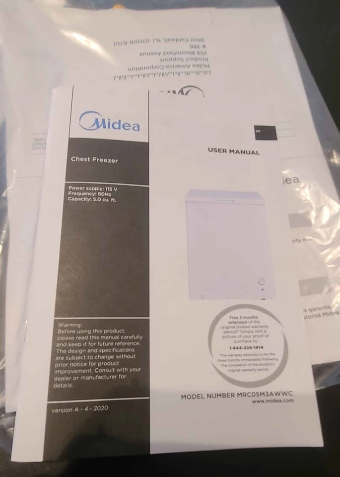 Midea Chest Freezer MRC05M3AWWC - photo 3