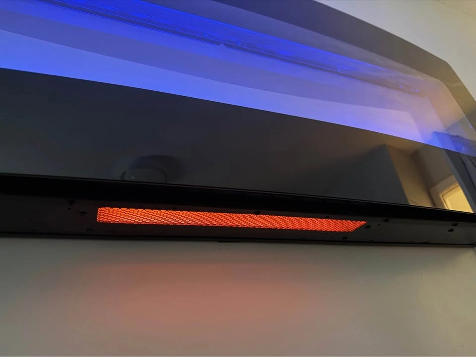 Modern Wall-Mounted Electric Fireplace / Space Heater – 4 ft - photo 4