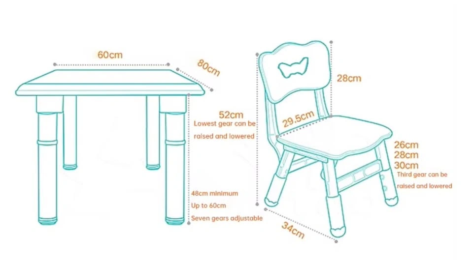 Kids 2-in-1 Building Block or Drawing Table Set with 2 Chairs - photo 2