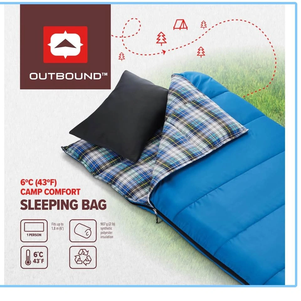2 Outbound Comfort 6°C Insulated Sleeping Bag w/ Compression, - photo 5