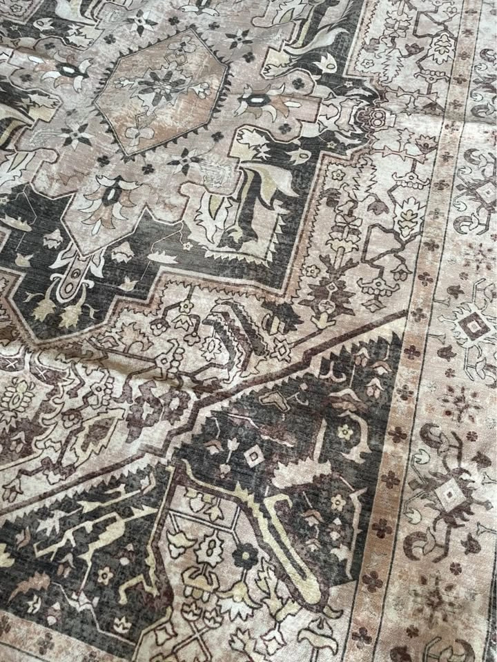 Brand New 6x9 Oriental Rug - Vintage Pink & Beige Medallion - photo 2