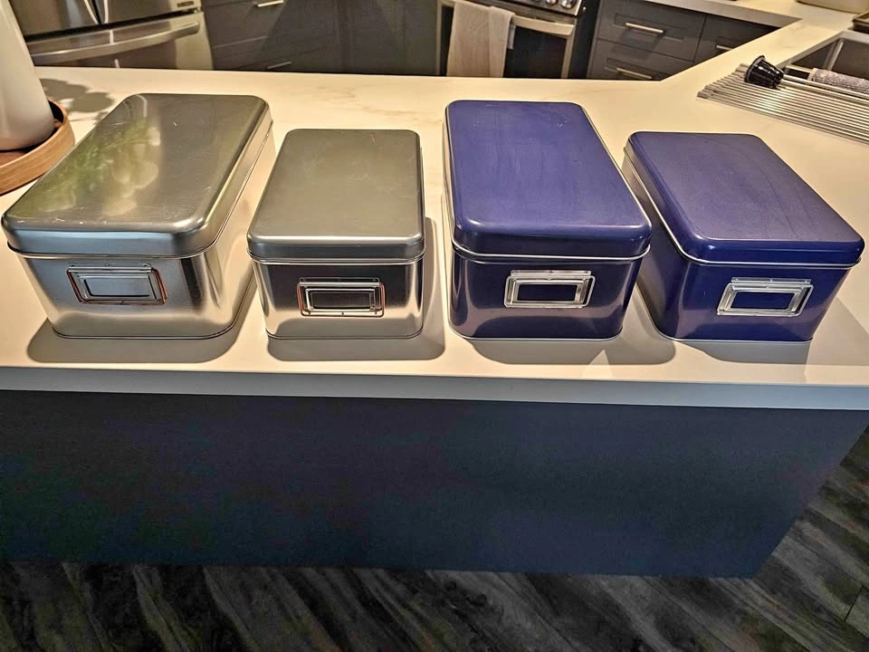 Set of 4 Metal Storage Boxes IKEA Emu