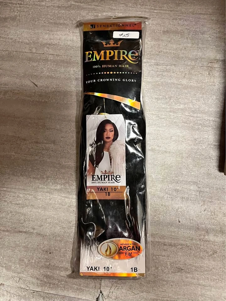 NEW Sensationnel Empire Human Hair Yaki 10" S1B/30