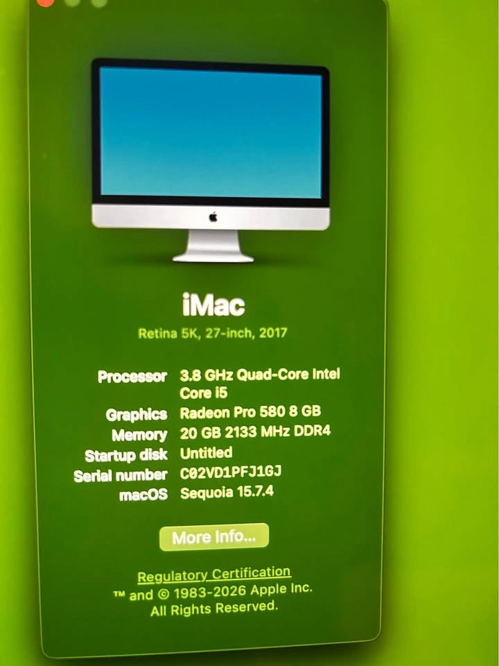 Apple iMac Retina 5K 27-inch 2017 20GB RAM, 2TB Storage - photo 2