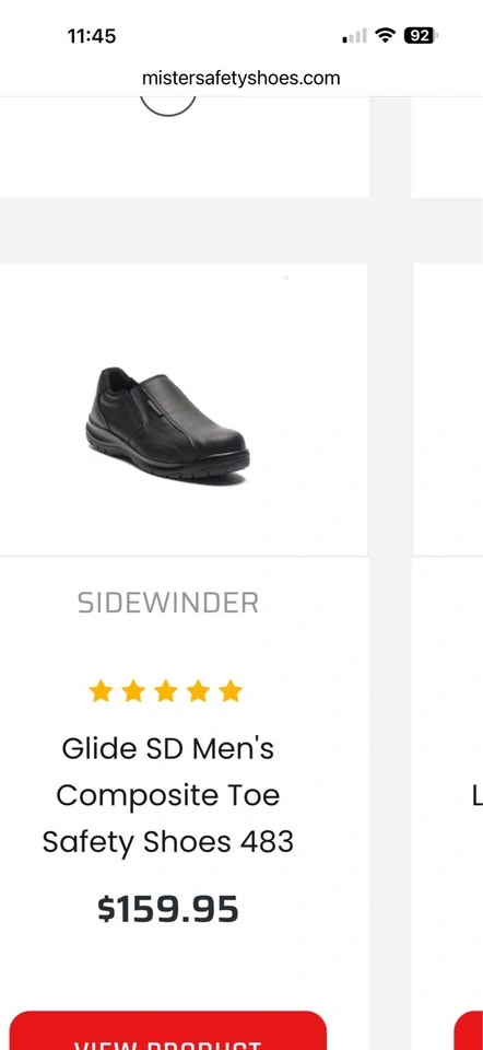SideWinder Men’s Safety shoes Size 9 - photo 2