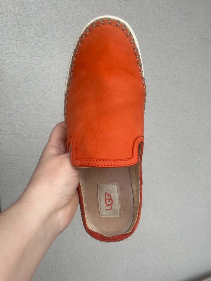 UGG Caleel Orange Nubuck Slides/Mules/Espadrilles US 8.5 - photo 4