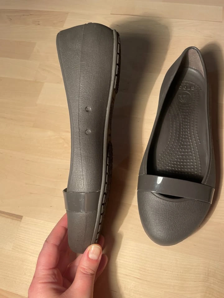 Crocs Brynn Ballet Flats Grey/Brown Cap Toe US 7 - photo 2