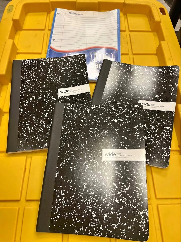 *NEW* 3 Ruled Composition Books & 1 ~ 100 SHEETS Wide Ruled Pape
