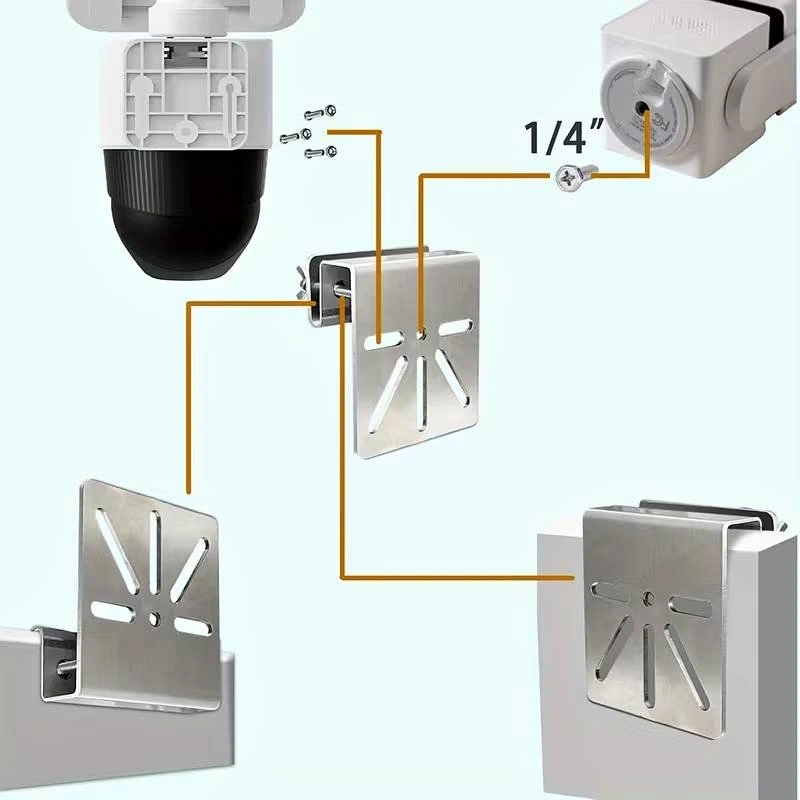 No Drill Security Camera Mount Bracket Eufy S340/E30 Gutter Brac