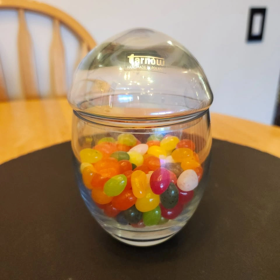 Tarnow Iridescent Glass Jar with Lid - photo 2