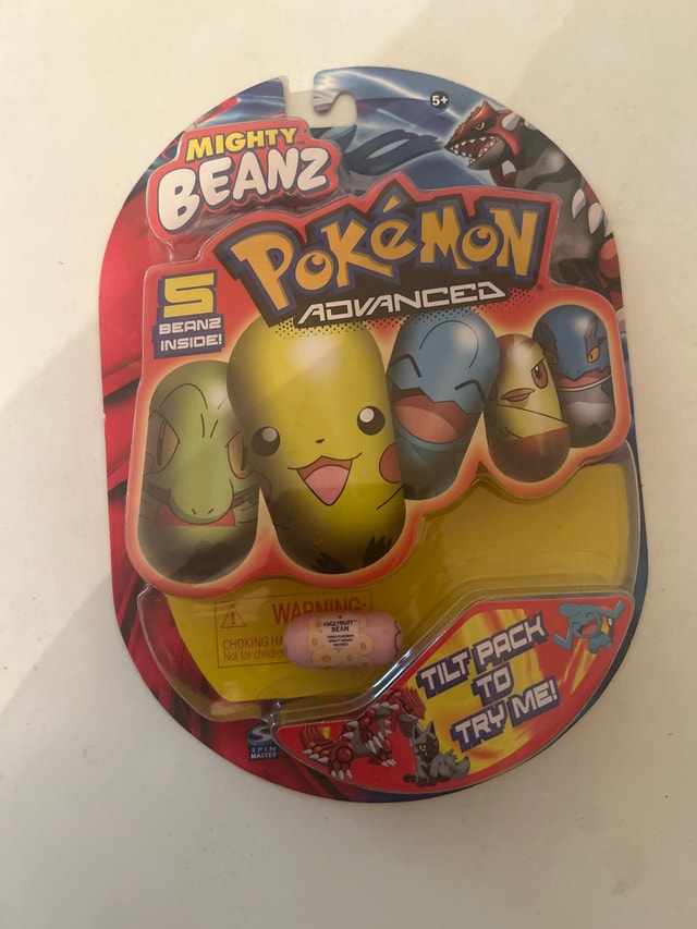 VINTAGE 2004 Pokémon advanced Mighty Beanz 5 pack