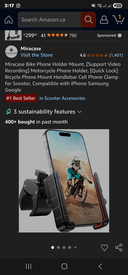 Phone holder for bike, scooter etc. - photo 2