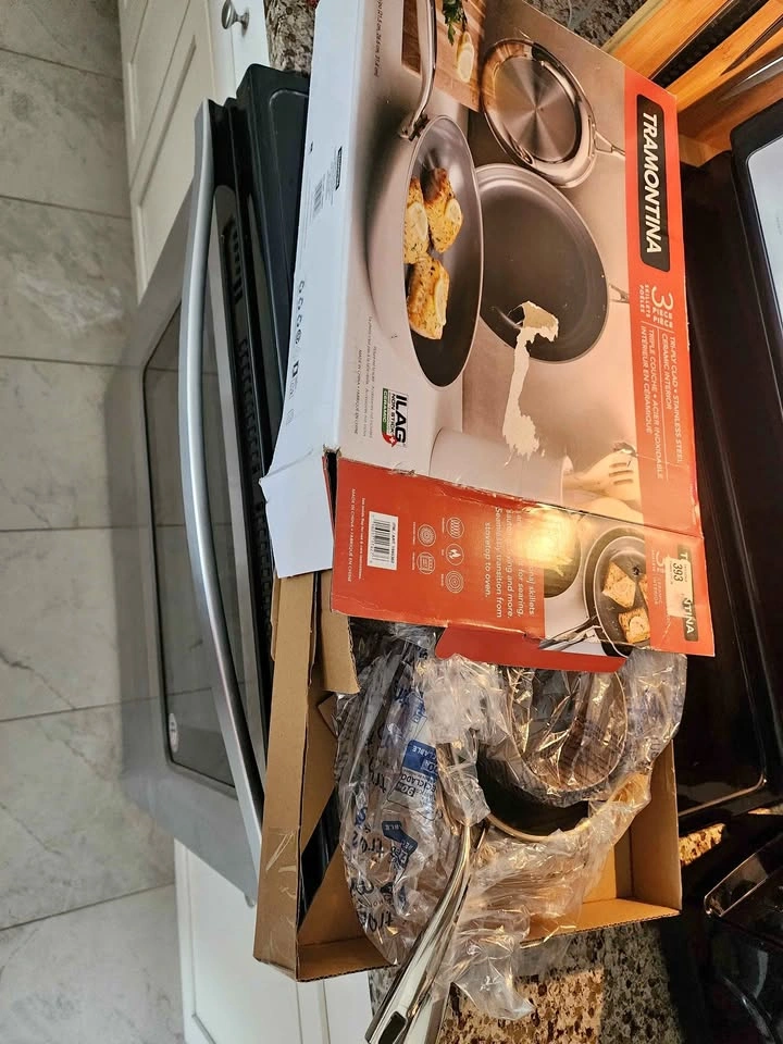 3-Piece Tramontina Tri-Ply Ceramic Cookware Set