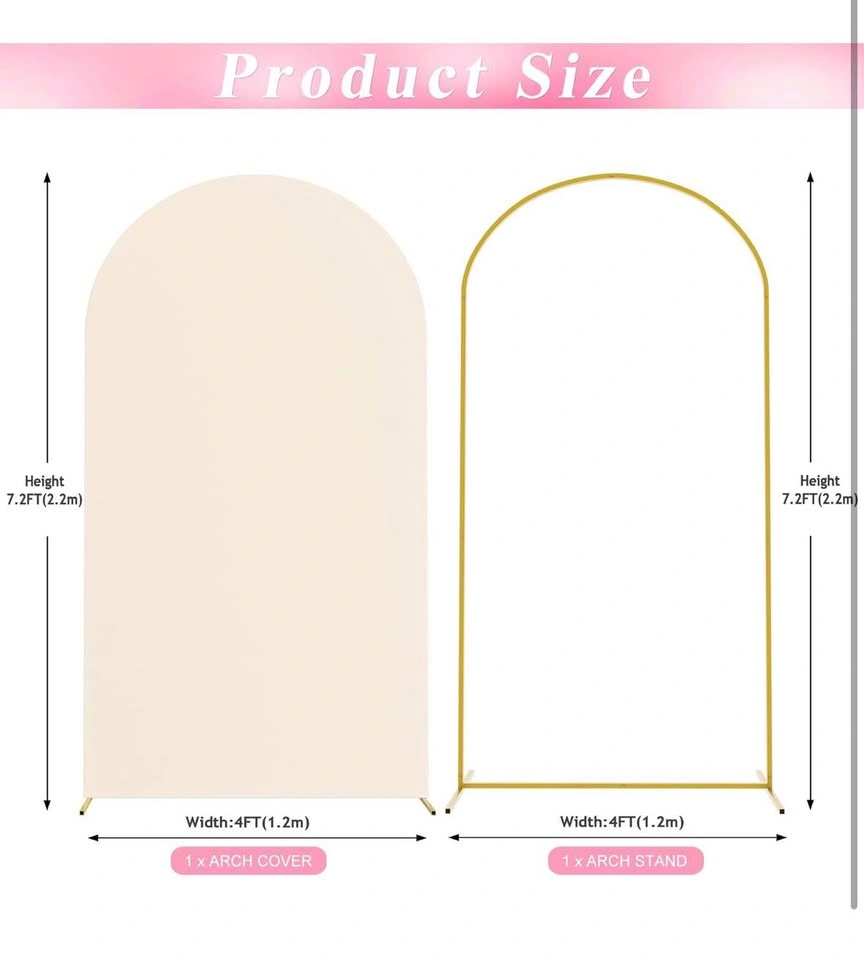 7.2 FT Wedding Arch Backdrop Stand and Cover - photo 2