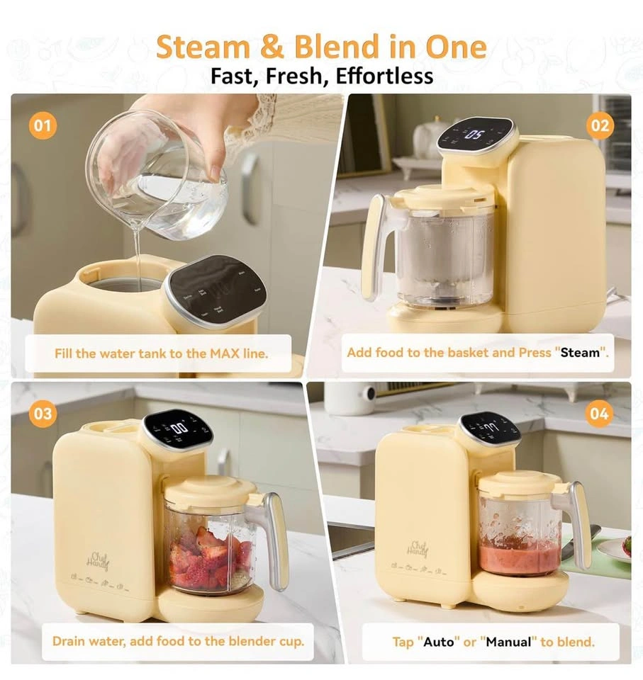 Chef Handy Baby Food Maker Steamer Blender Puree Machine - photo 5