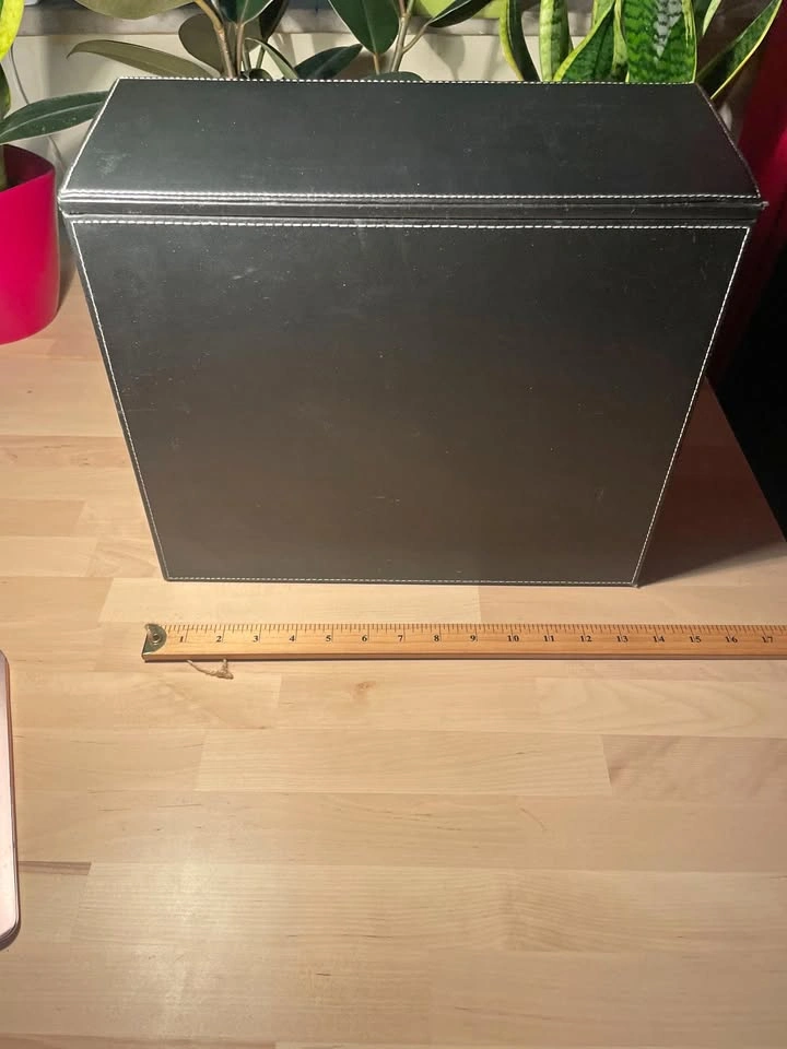 Faux Leather Box Organizer