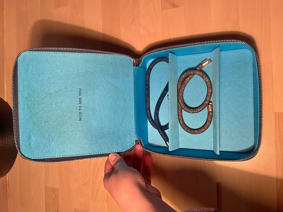 Jewelry Box Organizer, 7x7x2 Inches, Round Zipper