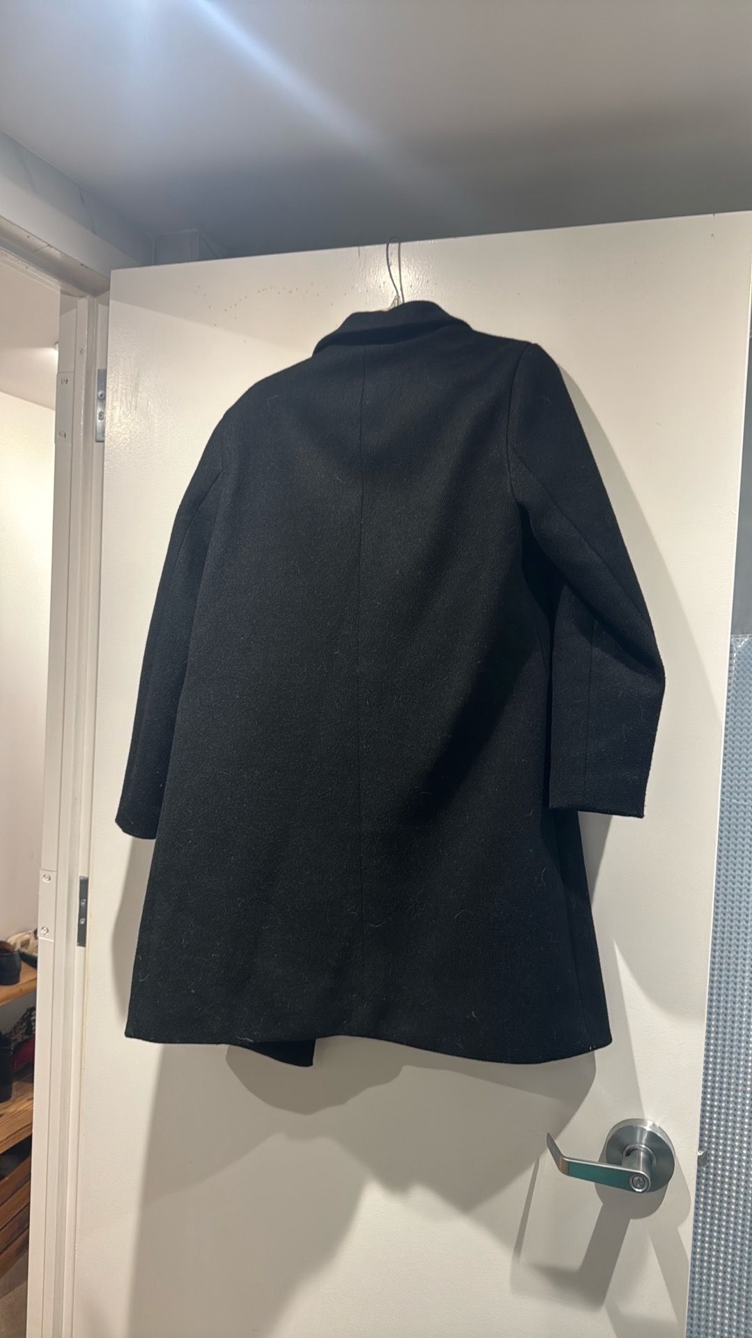 Women’s Black Peacoat (Medium) – Classic Wool Blend Coat 🖤 - photo 3