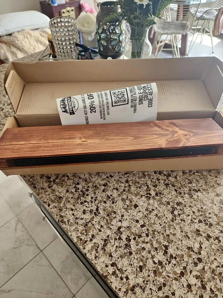 Natural wood style shelves