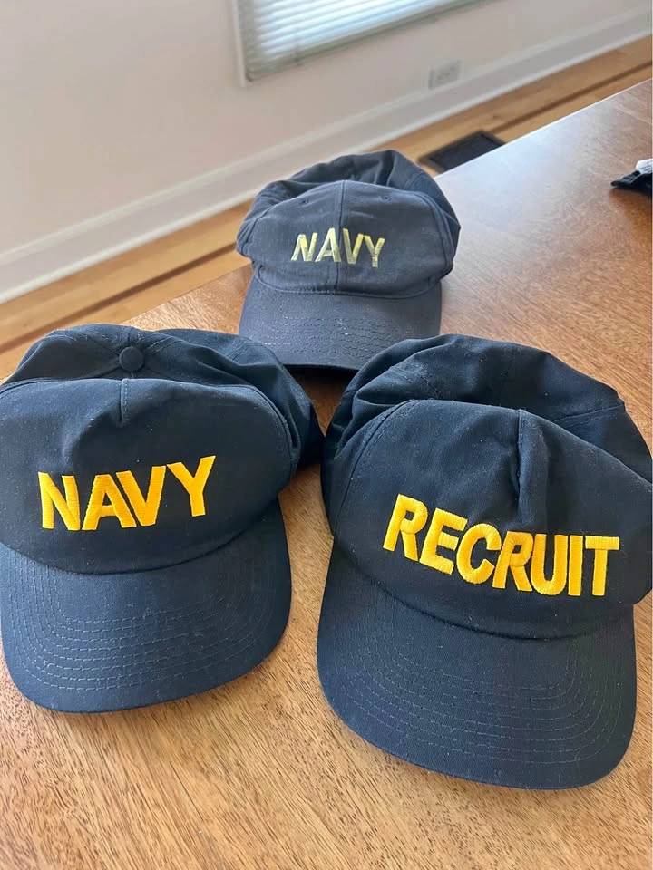 Set of 3 Navy Military Hats