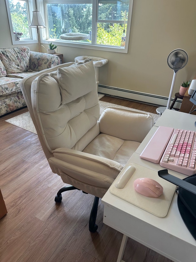 Cross-legged Velvet Office Chair with Flip-up Arms $300 OBO - photo 3