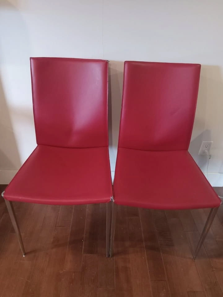 Scan Designs Dining Chairs (Brown & Red) - photo 4
