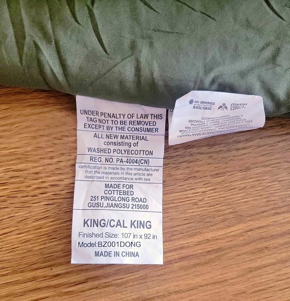 Comforter/Bedding Green King Size