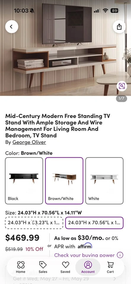 Mid-Century Modern TV Stand - photo 2