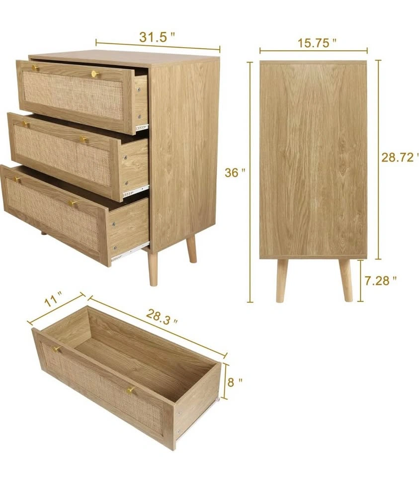 Set of 3 Drawer Dresser - photo 4