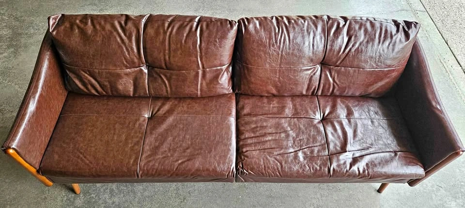 Faux Leather Sofa