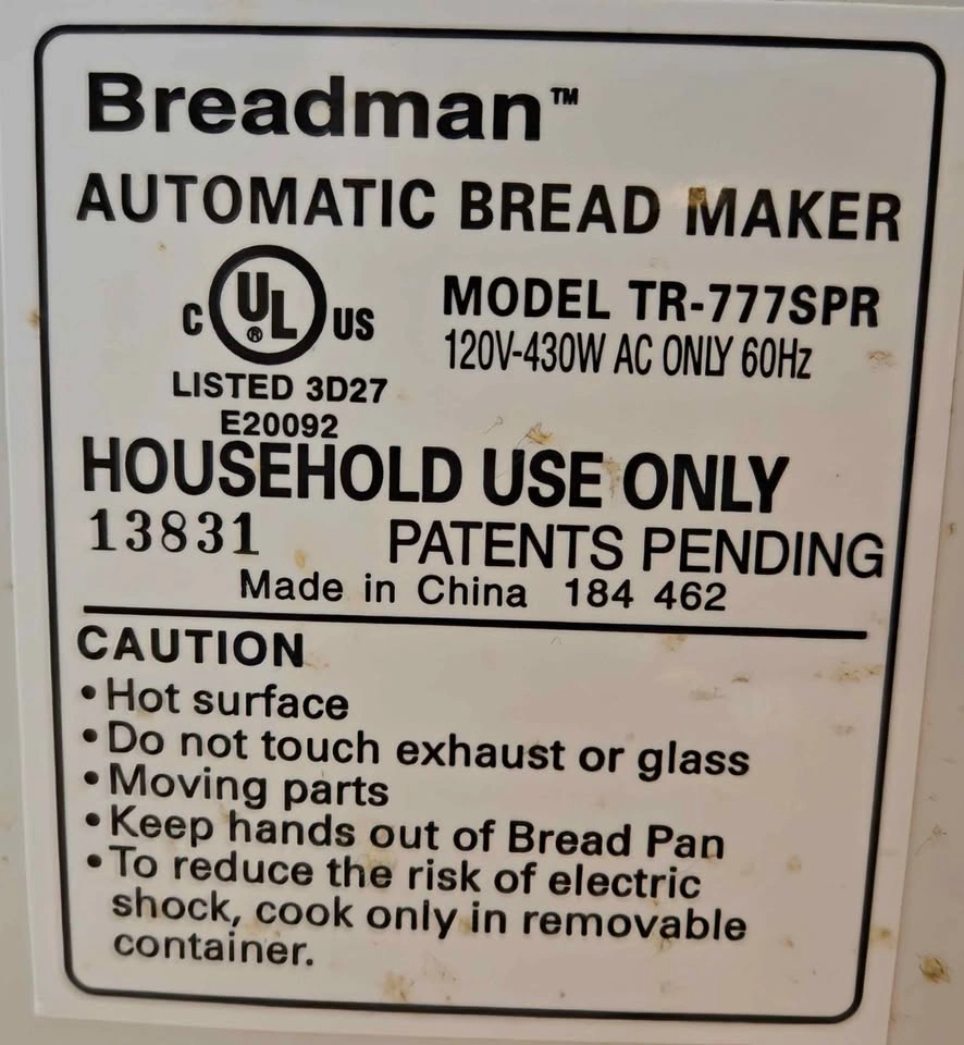 Breadman Pro TR-777SPR Automatic Bread Maker - photo 3