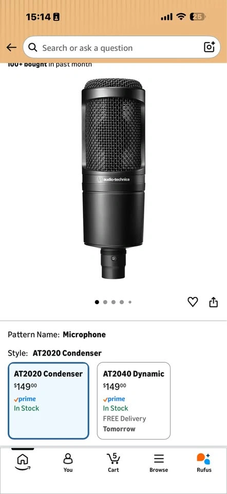 Audio Technica AT2020 Microphone w/ Accessories - photo 5