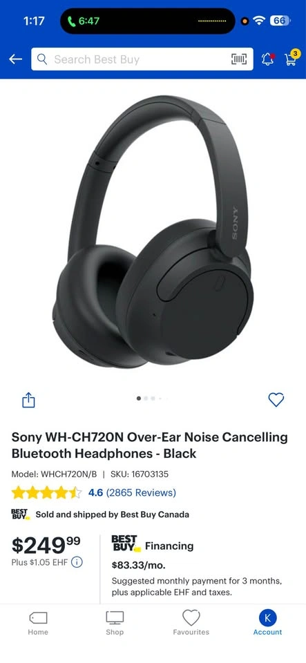 Sony WH-CH720N Noise Cancelling Headphones - photo 5