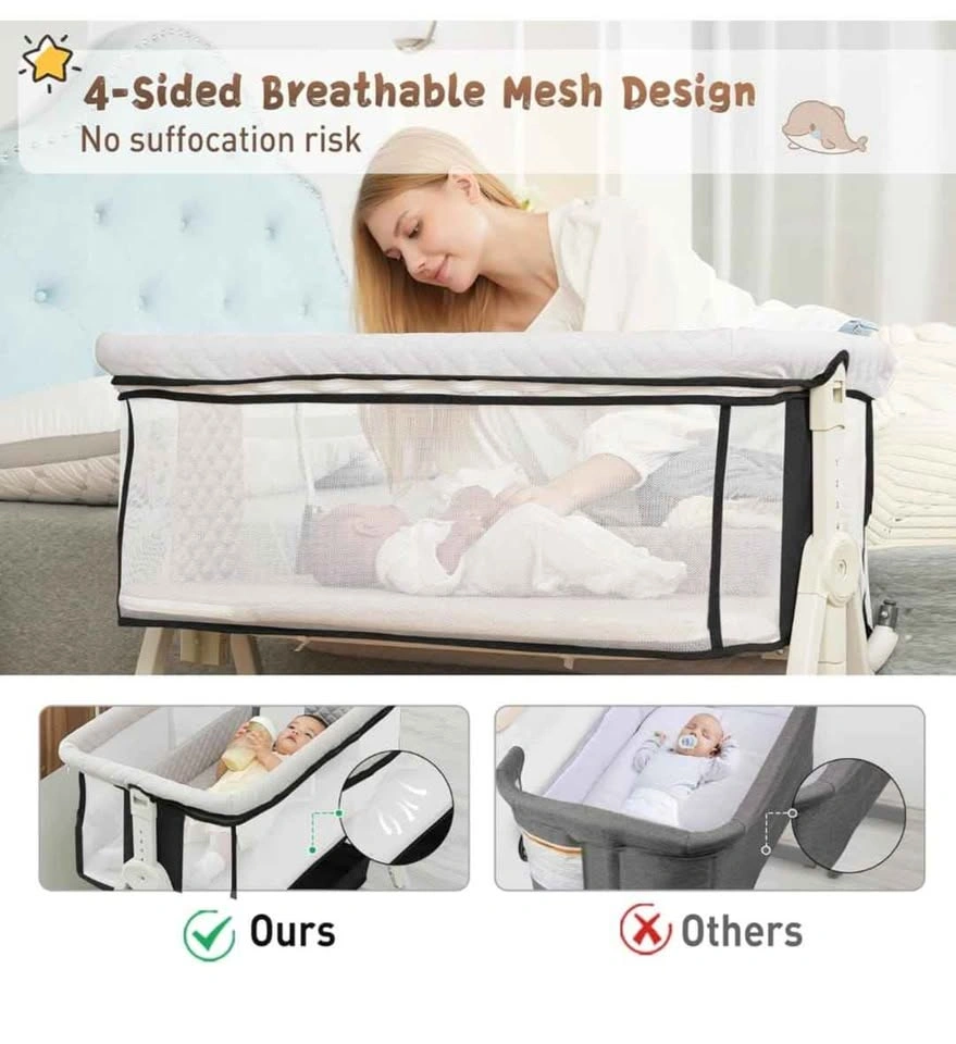 3-in-1 Convertible Baby Bassinet Bedside Sleeper (brand new) - photo 3