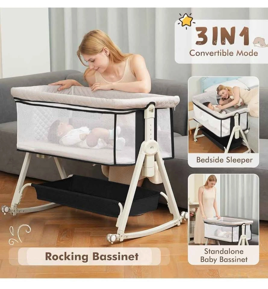 3-in-1 Convertible Baby Bassinet Bedside Sleeper (brand new) - photo 4