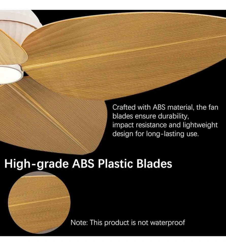Brand New 52" Tropical Palm Leaf Ceiling Fan w/ Light & Remote - photo 5