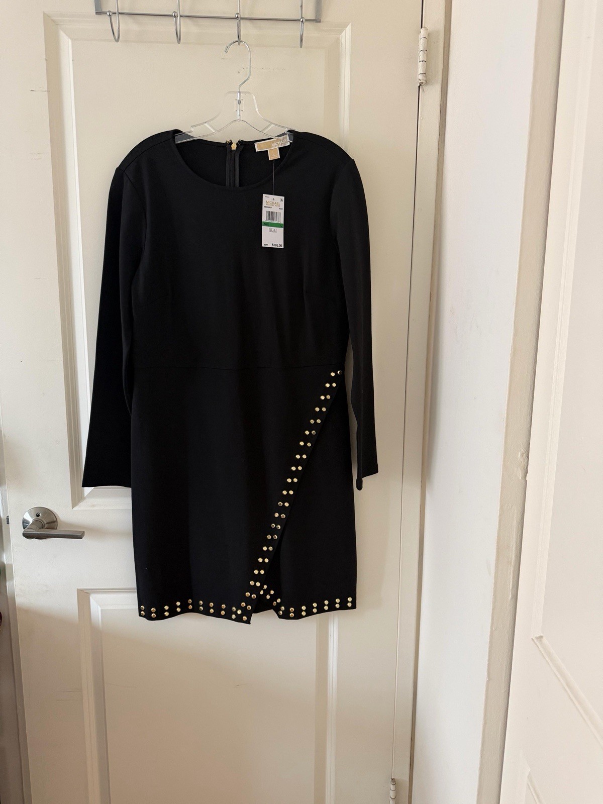 MICHAEL Michael Kors Astor Stud Stretch Knit Long-Sleeve Dress