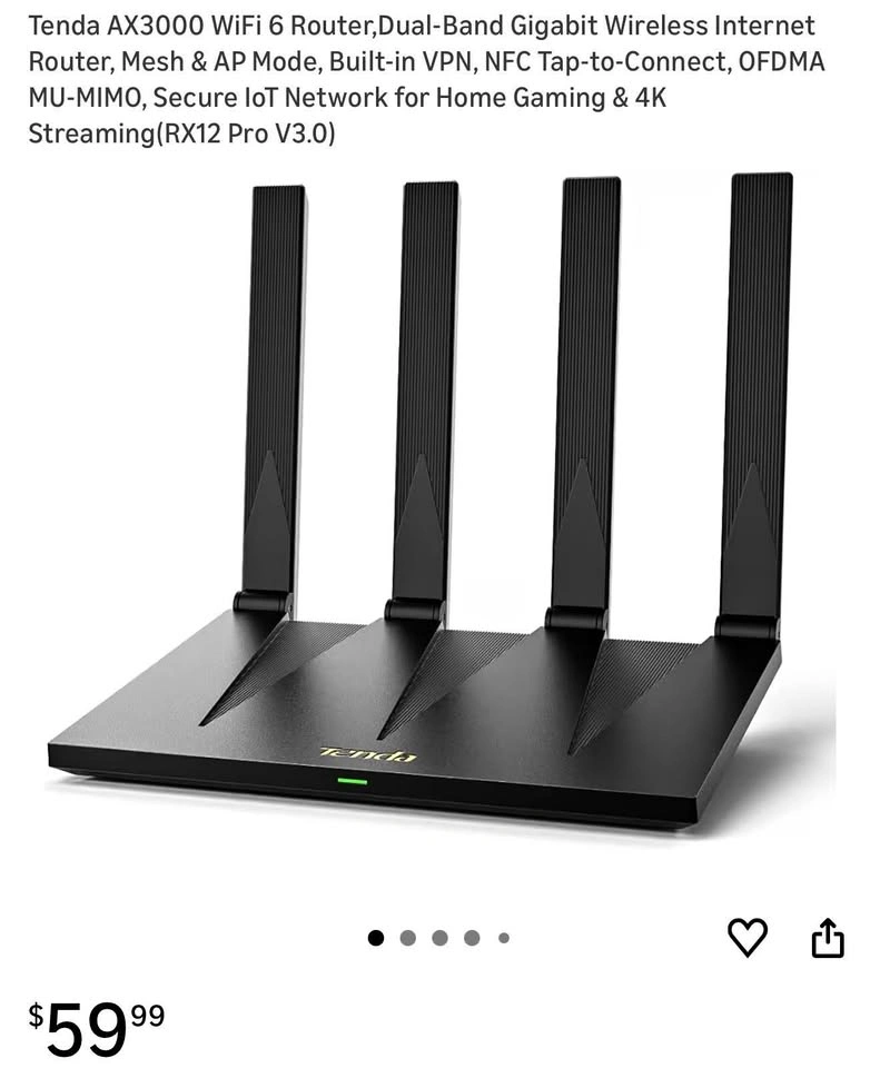 (New) AX3000 WiFi 6 Router