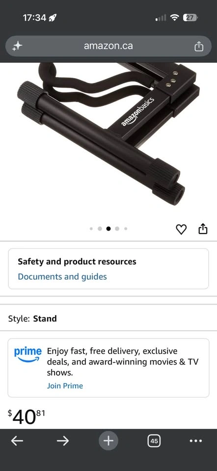 Adjustable Folding Guitar Stand - photo 3