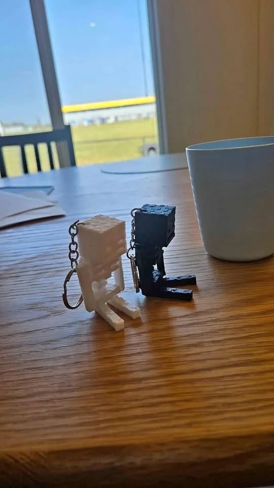 Pixel Skeleton Keychains – Inspired by Minecraft thumbnail