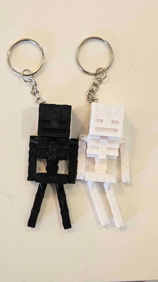 Pixel Skeleton Keychains – Inspired by Minecraft - photo 2