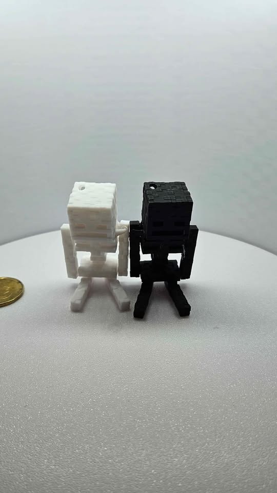 Pixel Skeleton Keychains – Inspired by Minecraft - photo 3