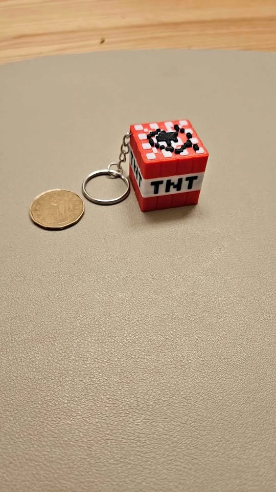 Minecraft TNT cute keychain