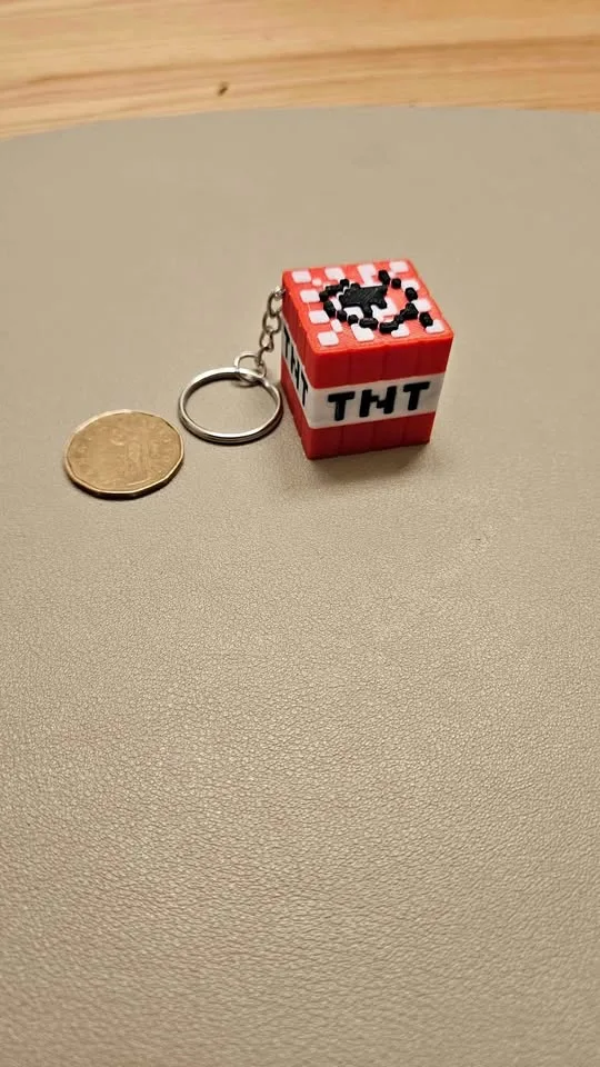 Minecraft TNT cute keychain thumbnail