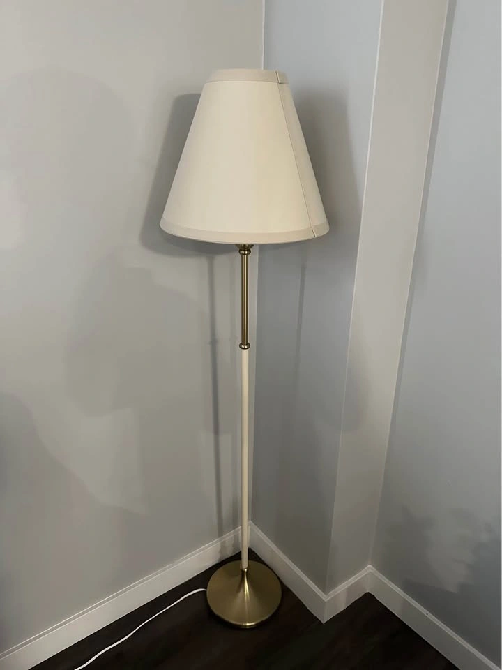 Ikea Cream shade brass floor lamp - photo 2