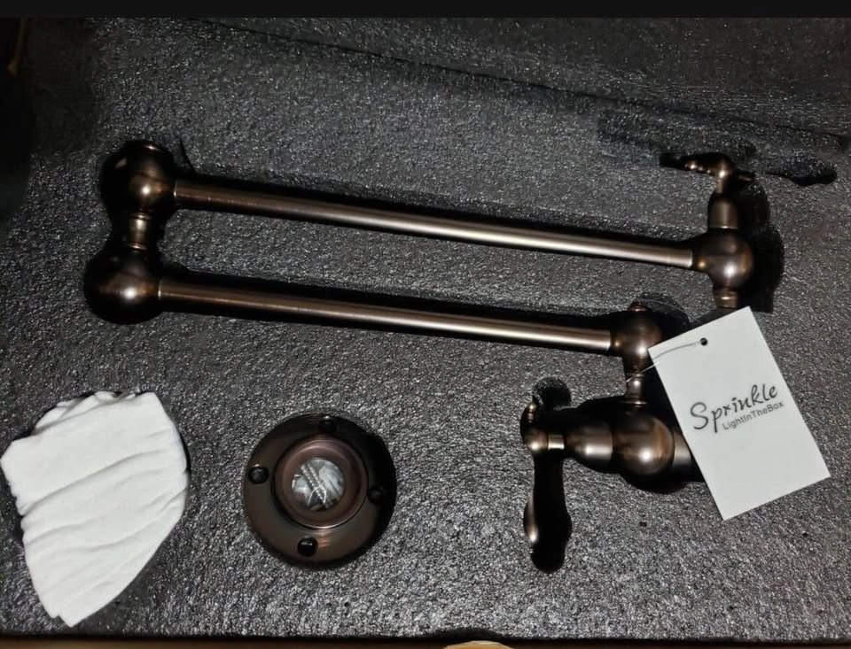 Antique Pot Filler Faucet - Swing Arm, Oil-Rubbed Bronze - photo 3